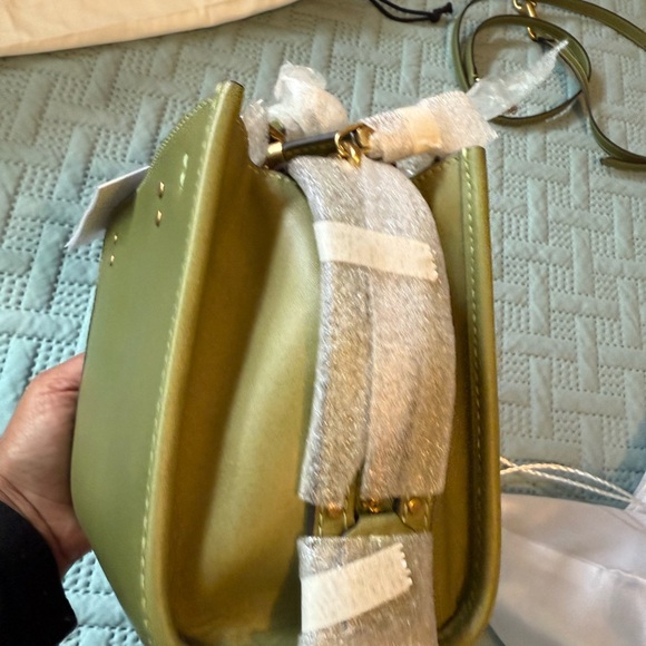 NWT Coach Plant Green Rogue 17 Leather Handbag - Picture 2 of 6